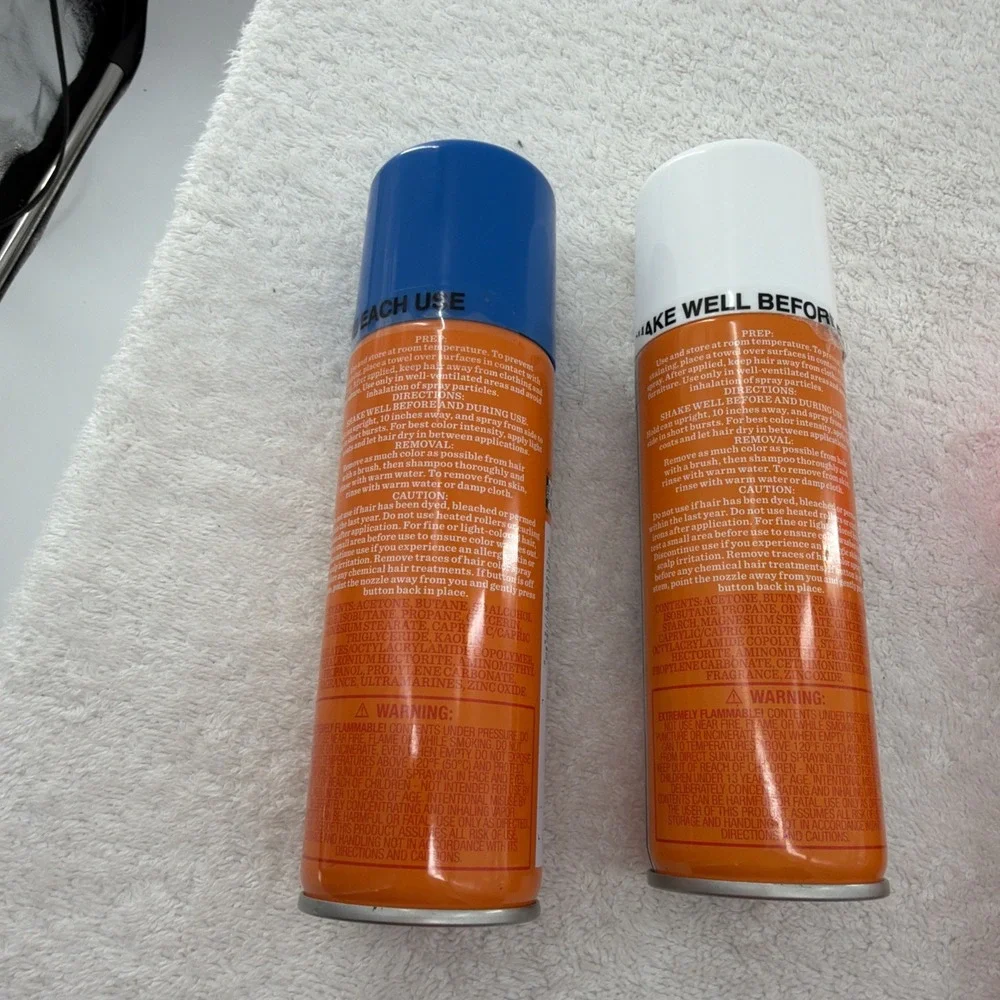 Hyde & EEK Temporary Hair Color Spray Washable Halloween 6 Bottles Different